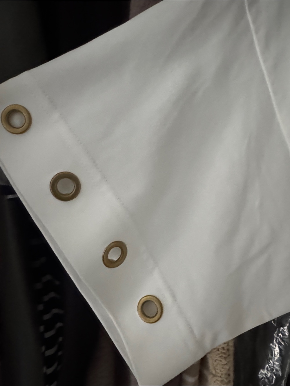 Zimmermann White Cropped Tee with Gold Grommet Trim - Picture 3 of 5